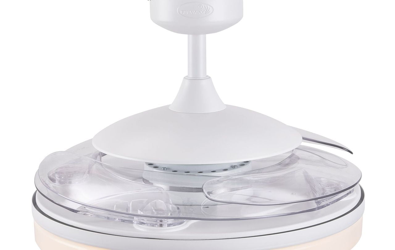 EVO2 48 Inch 3 Light White Fan with Retractable Blades