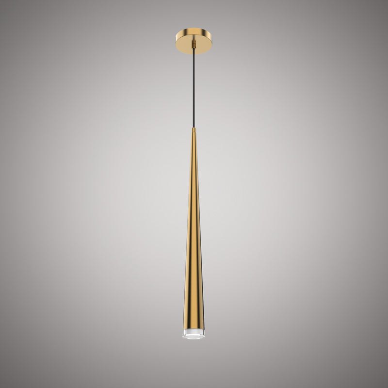 1 Lights Vega Single pendant Aged Brass  Dimmable 25W
