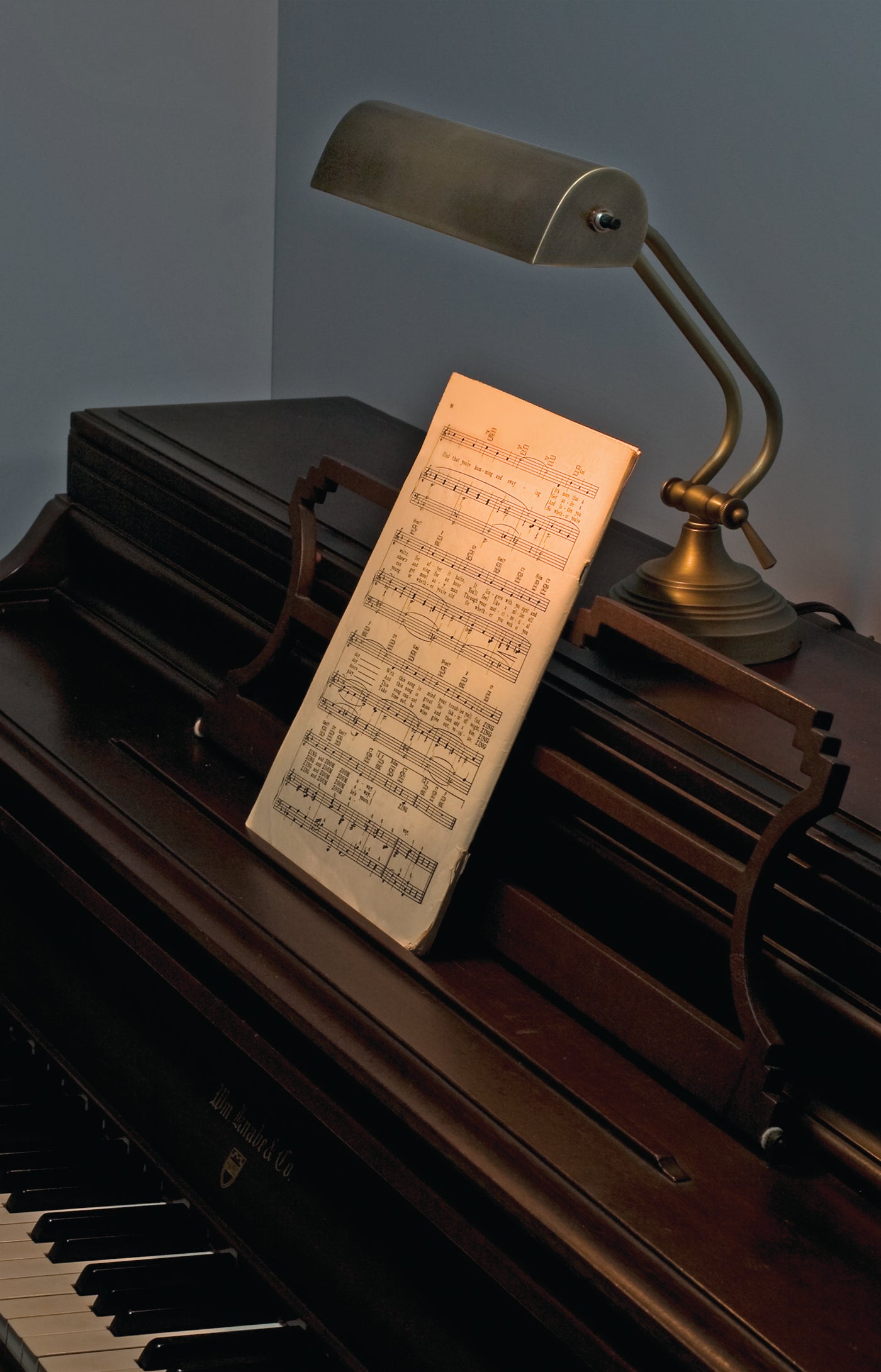 10.5-inch Piano/desk Antique Brass Desk Lamp