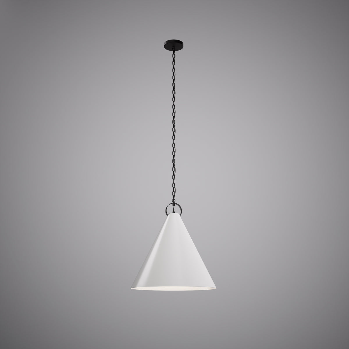 15.75-inch Matte White Dimmable Pendant Light