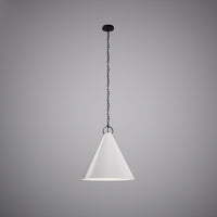 15.75-inch Matte White Dimmable Pendant Light