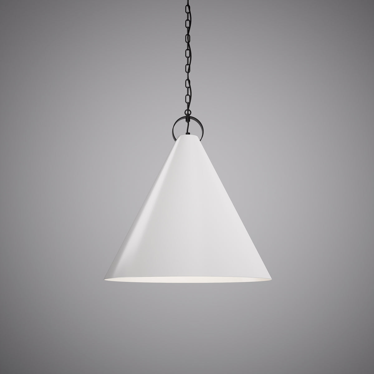 15.75-inch Matte White Dimmable Pendant Light