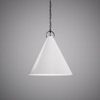 15.75-inch Matte White Dimmable Pendant Light