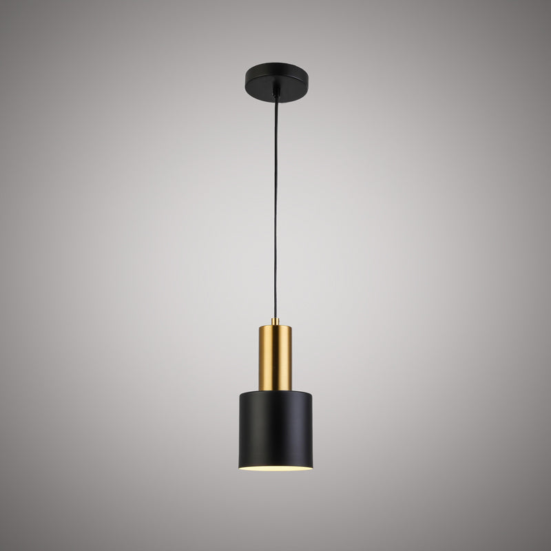 1 Lights Alpine 5-in Pendant Aged Brass/Matte Black  Dimmable 60W