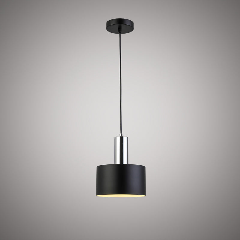 1 Lights Alpine 8-in Pendant  Chrome/Matte Black  Dimmable 60W