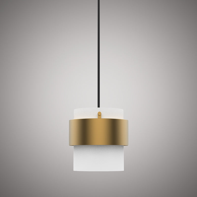 1 Lights Grace 7-in White Opal Glass Pendant Aged Brass