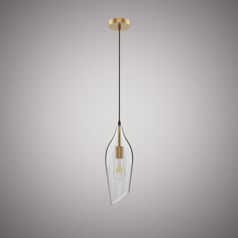 1 Lights June 6-in Pendant  Aged Brass  Dimmable 60W
