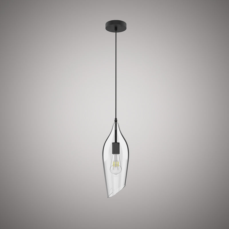 1 Lights June 6-in Pendant  Matte Black  Dimmable 60W