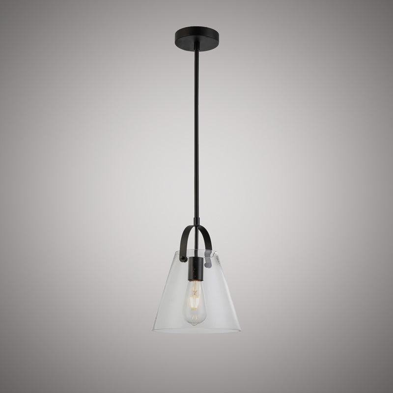 1 Lights Dakota Pendant  Matte Black  Dimmable 60W