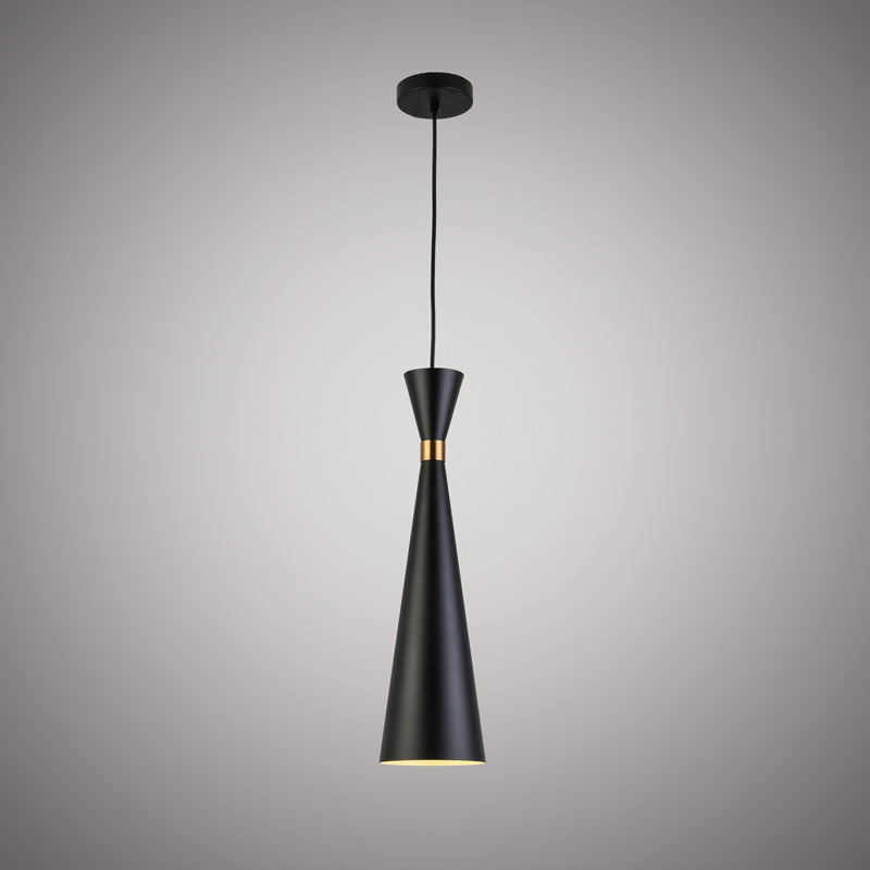 1 Lights Decter Pendant Aged Brass/Matte Black  Dimmable 60W