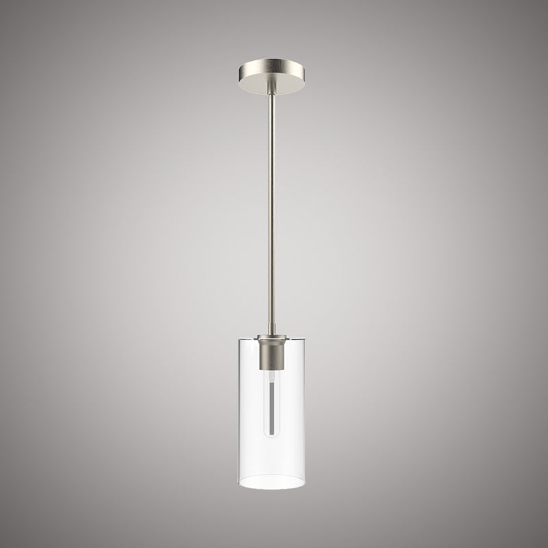 Blake Clear Glass Pendant Brushed nickel