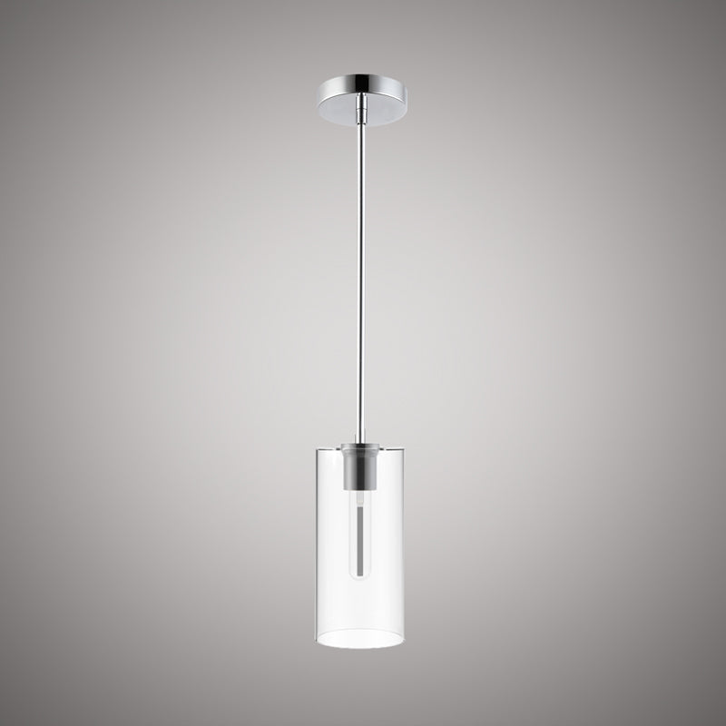 1 Lights Blake Polished Chrome Clear Glass Pendant