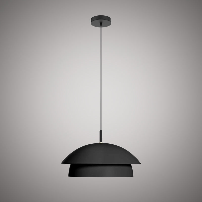 1 Lights Duo 24-in Pendant  Matt black  Dimmable 60W
