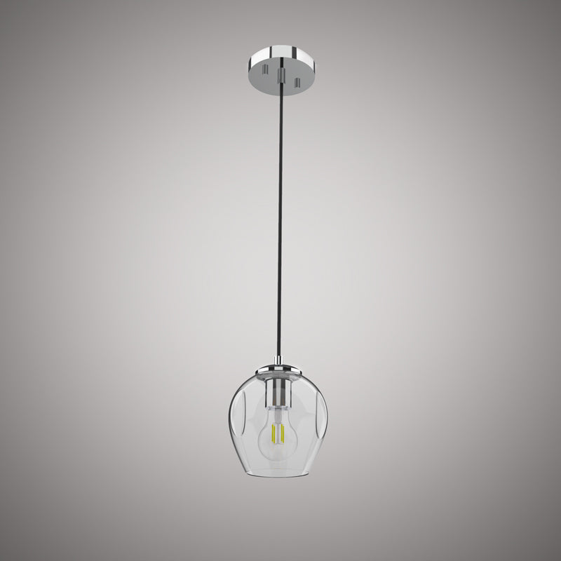 1 Lights Ellen 1-light pendant Chrome  Dimmable 60W
