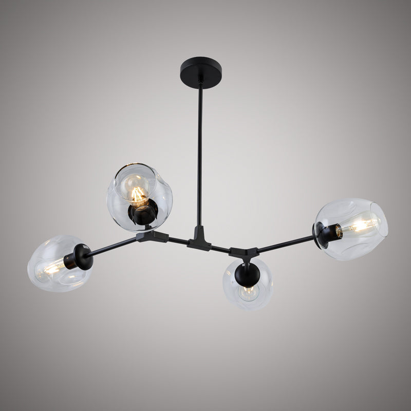 4 Lights Ellen 4-light Chandelier Matte Black  Dimmable 240W