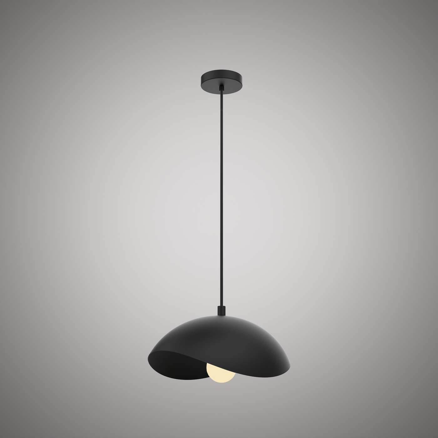1 Lights Radio 11-in Pendant  Matte Black  Dimmable 60W