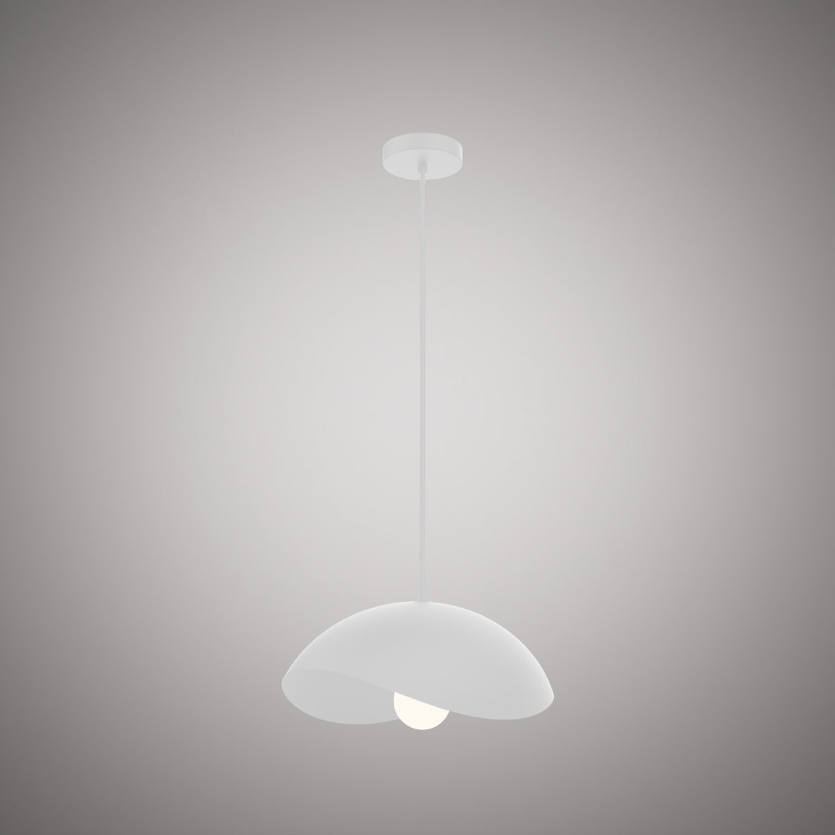 1 Lights Radio 11-in Pendant  Matte White  Dimmable 60W