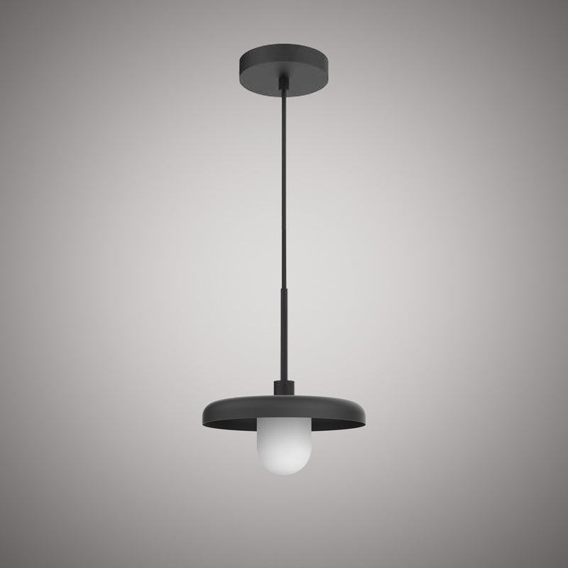 1 Lights Rose Pendant Matte Black  Dimmable 60W