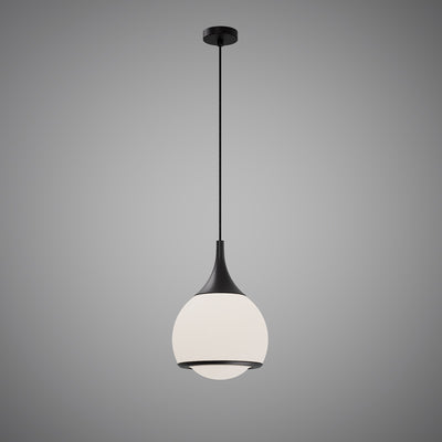Maggie 1-Light 14-in Matte Black Pendant Dimmable 60W