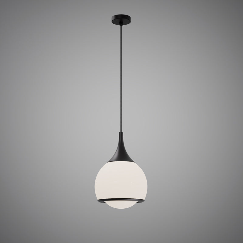 1 Lights Maggie 14-in Pendant Matte Black  Dimmable 60W