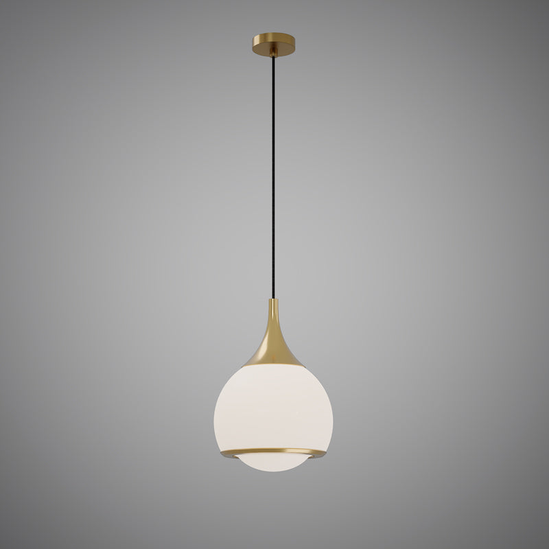 1 Lights Maggie 14-in Pendant Satin Brass  Dimmable 60W