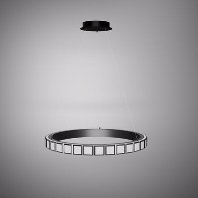 24-in Soft Matte Black Chandeliers Dimmable