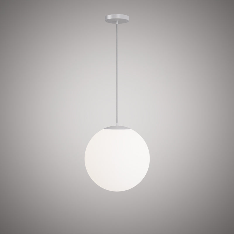 1 Lights Bolio  16-in White pendant Matte White  Dimmable 60W