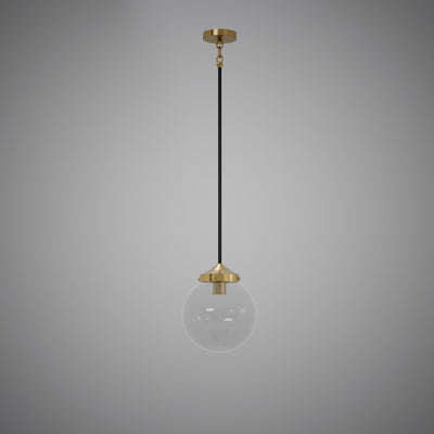 Bianca 1-Light Matte Black/Aged Brass Pendant Dimmable