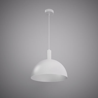 Archi Dome 16-inch Matte White Dimmable Pendant Light