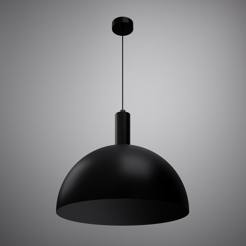 1 Lights Archi Dome 24-in  Matte Black Outside/White Inside   Dimmable 60W