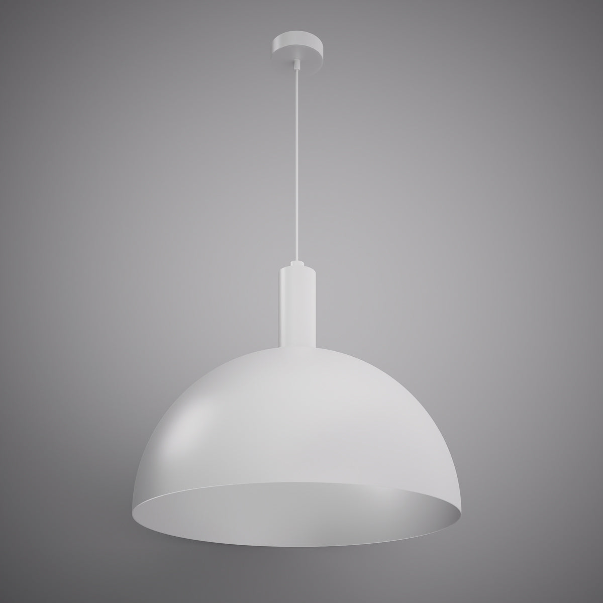 1 Lights Archi Dome 24-in  Matte White Outside/White Inside   Dimmable 60W