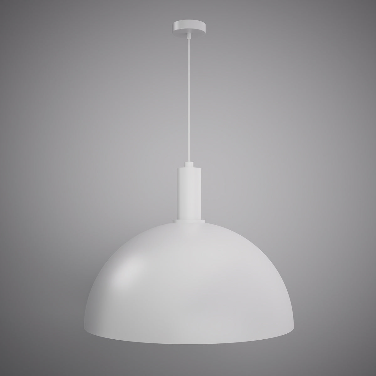 Archi Dome 24-inch Matte White Dimmable Pendant Light