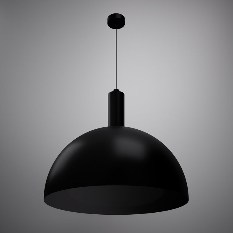 1 Lights Archi Dome 32-in Matte Black Outside/White Inside   Dimmable 60W