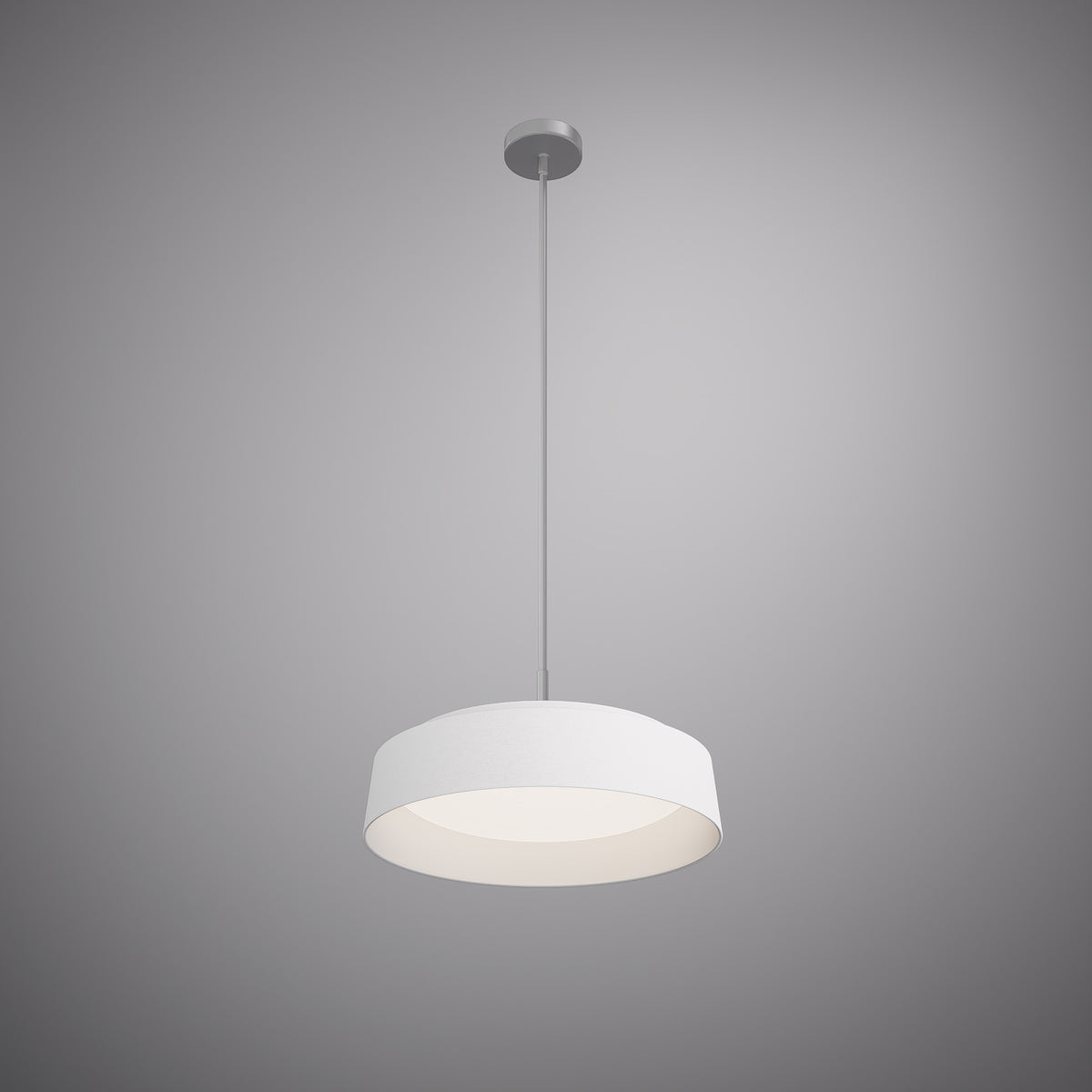 Verona Pendant Matte White/Brushed Nickel  Dimmable