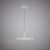 16.5-inch Matte White Dimmable Pendant Light