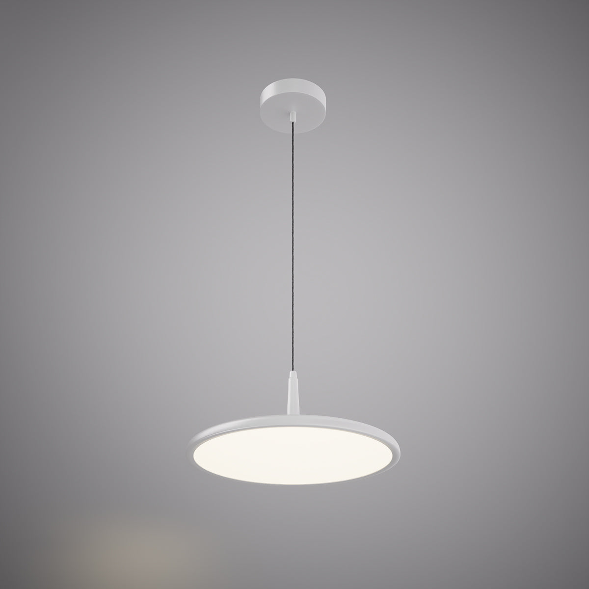 16.5-inch Matte White Dimmable Pendant Light