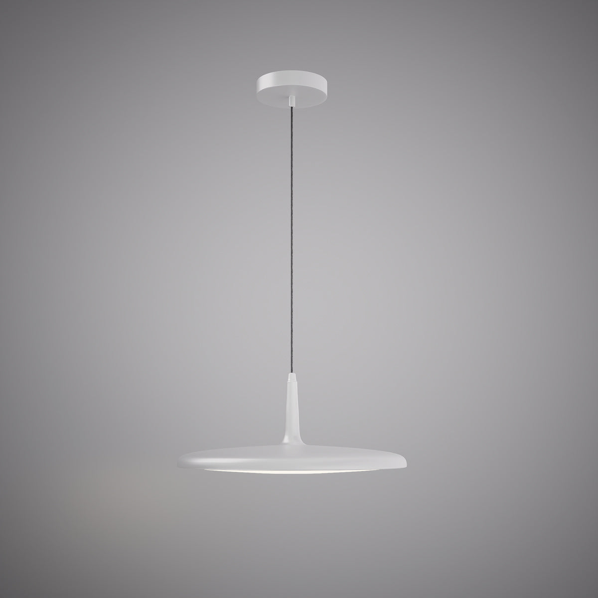 16-in Pendant Matte White  Dimmable 33W