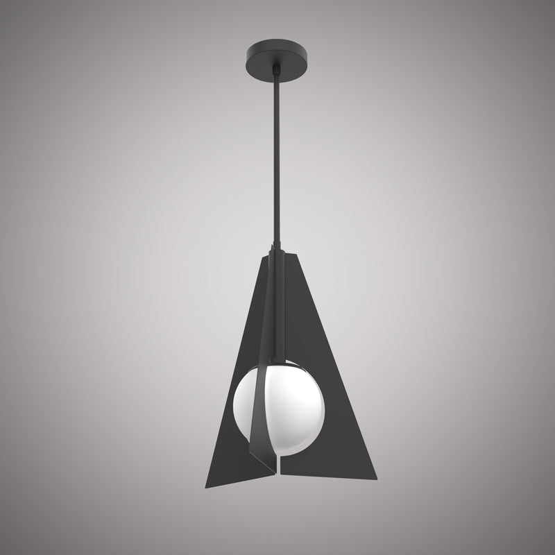 1 Lights Pulsar Pendant Matte Black  Dimmable 60W
