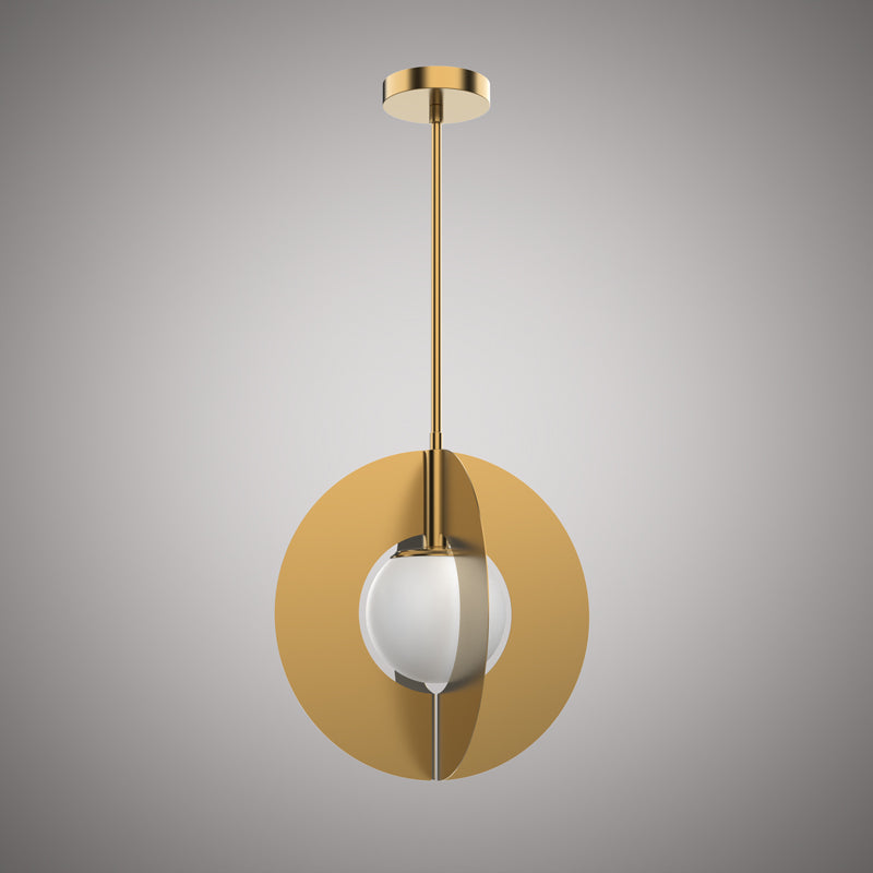 1 Lights Pulse Pendant Aged Brass  Dimmable 60W