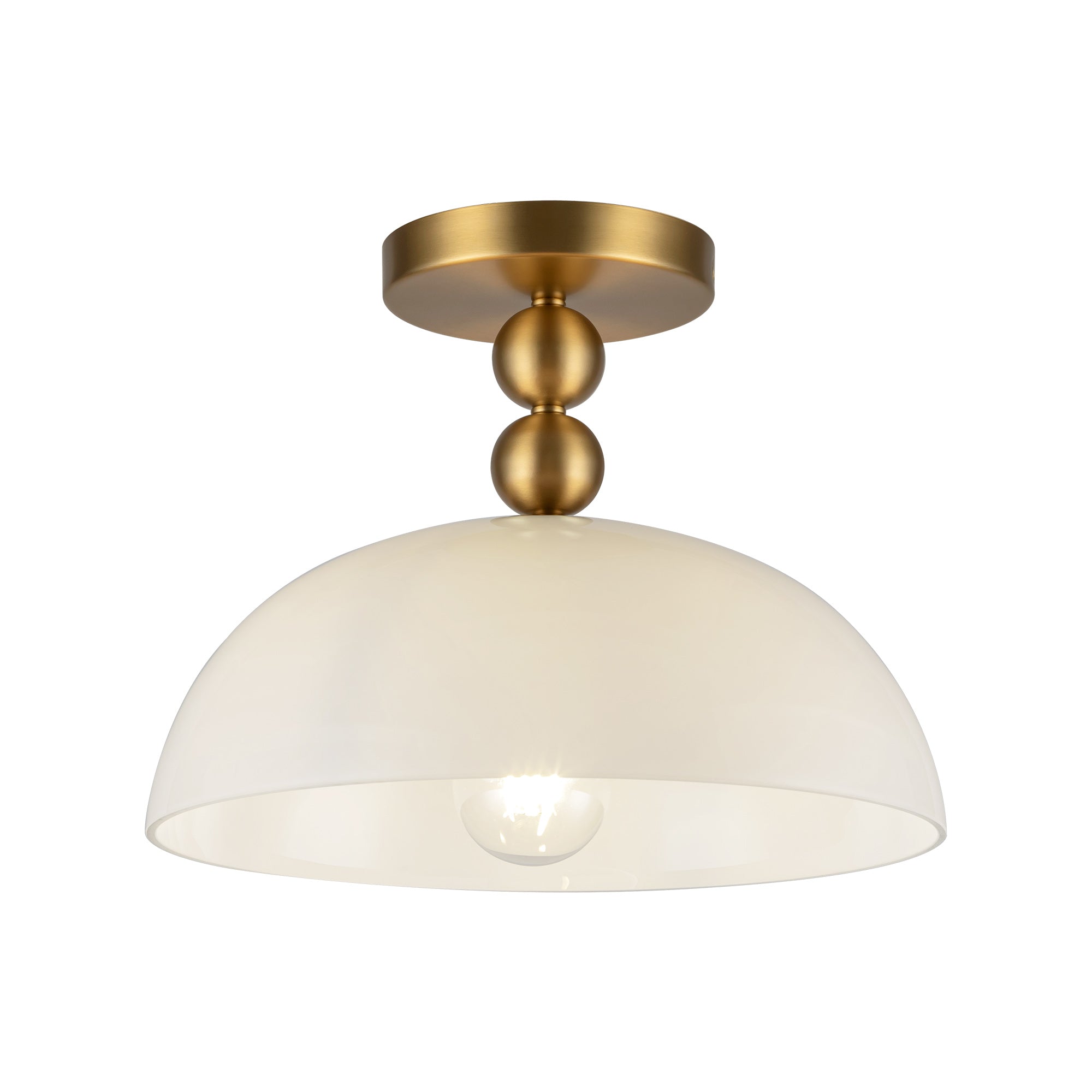 Paisley 12-in Steel Semi-Flush Mount