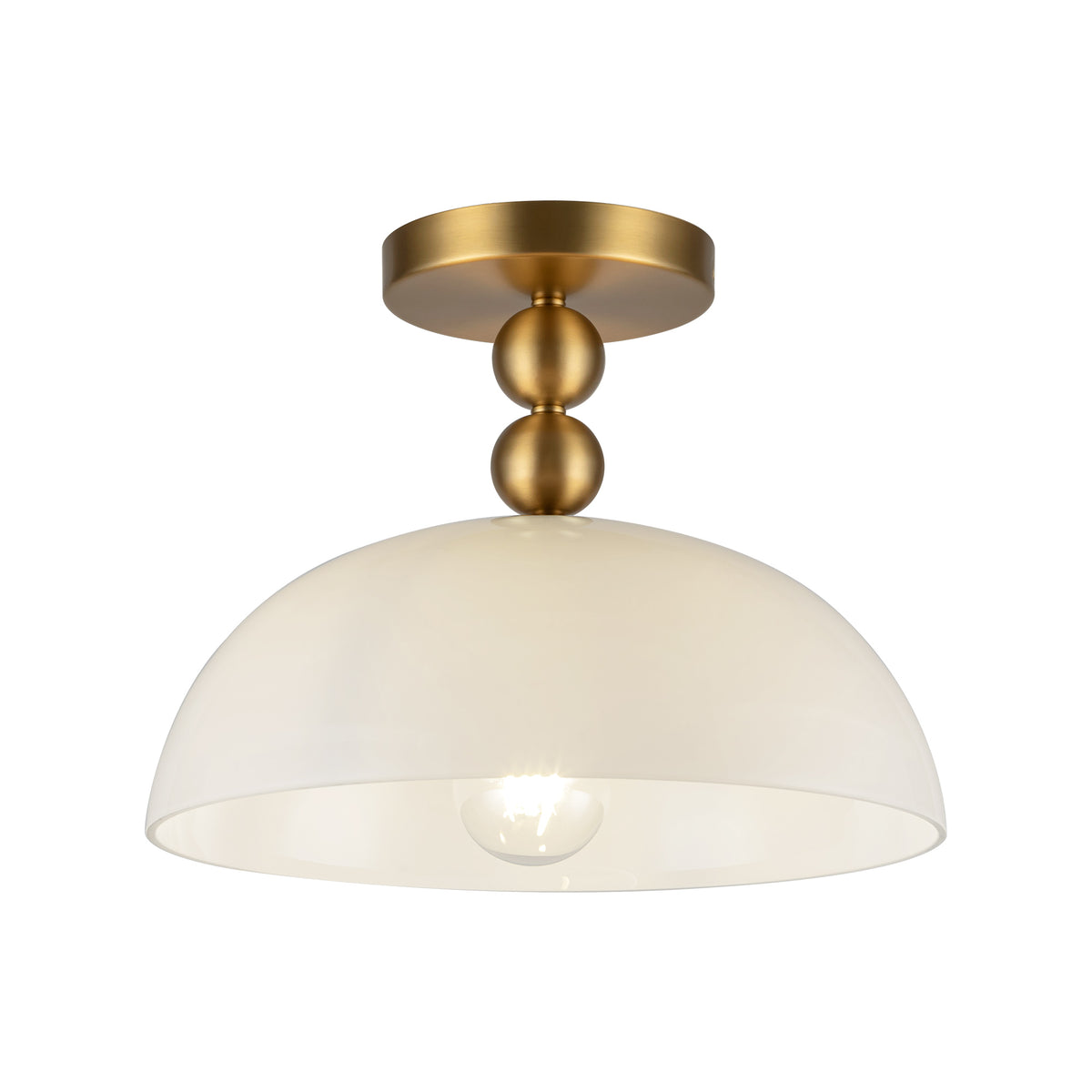 Paisley 12-in Steel Semi-Flush Mount