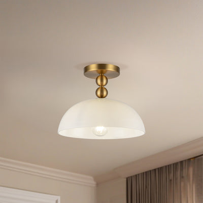 Paisley 12-in Steel Semi-Flush Mount