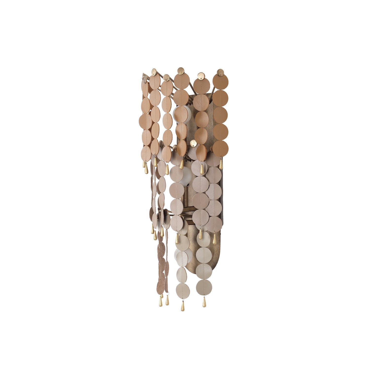 12'' Pelt 3 Light Pearlized Antique Brass Wall Sconce