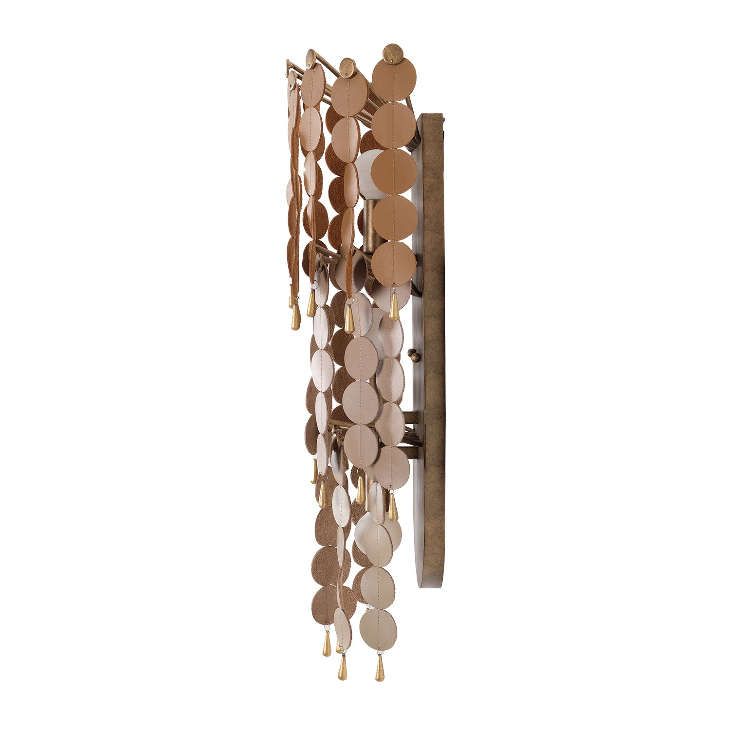 12'' Pelt 3 Light Pearlized Antique Brass Wall Sconce