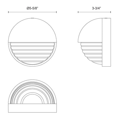 Palais 6-in Steel Vanity Light