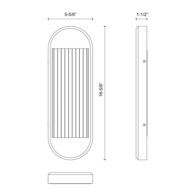 Palais 16-in Steel Vanity Light