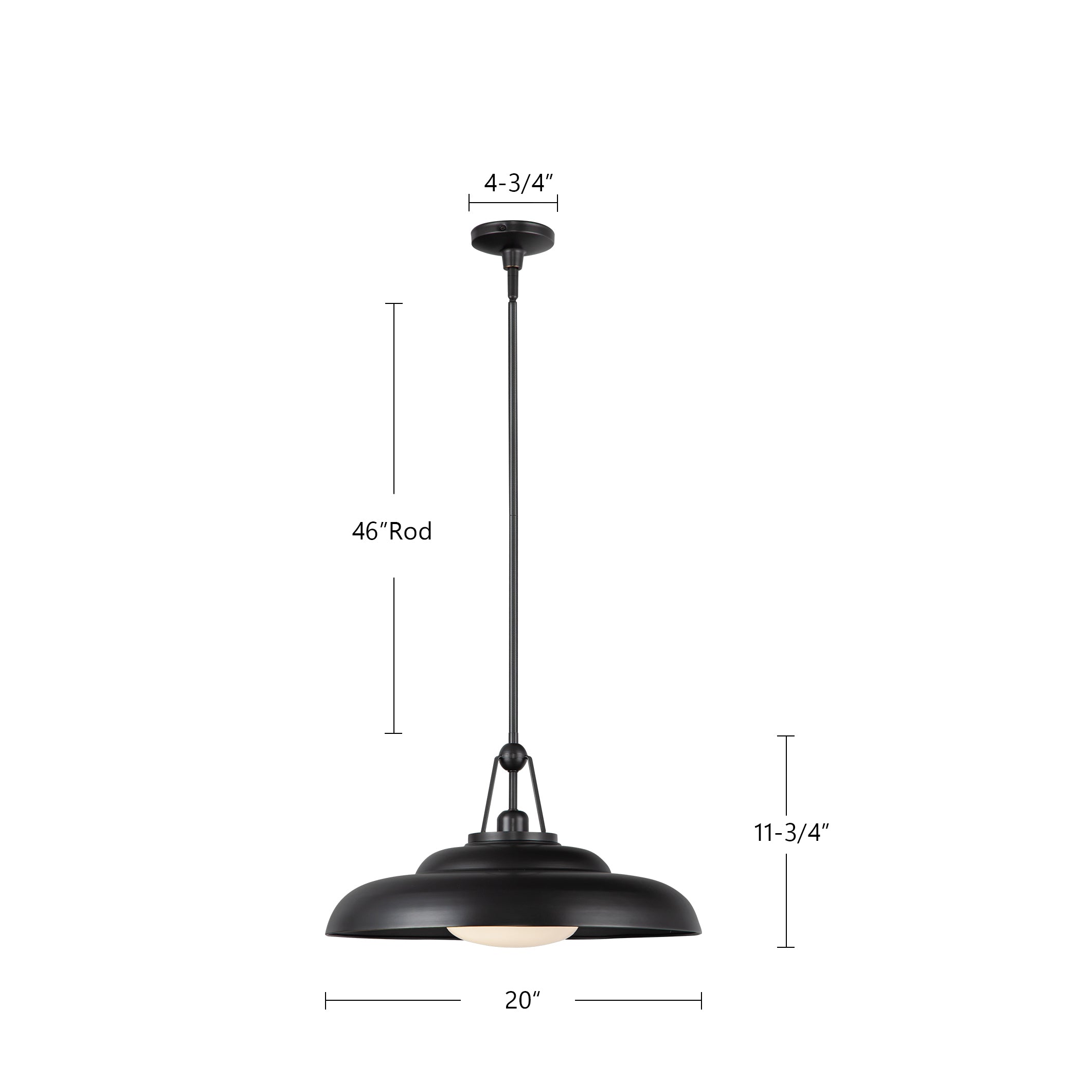 Palmetto 20-in Steel Pendant