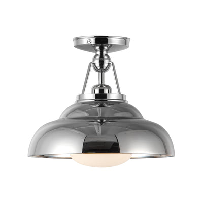 Palmetto 12-in Steel Semi-Flush Mount