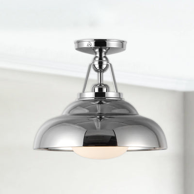 Palmetto 12-in Steel Semi-Flush Mount