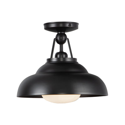 Palmetto 12-in Steel Semi-Flush Mount